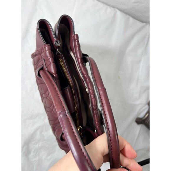 Nine West Camden Jet Set Satchel burgundy Merlot - Picture 4 of 16